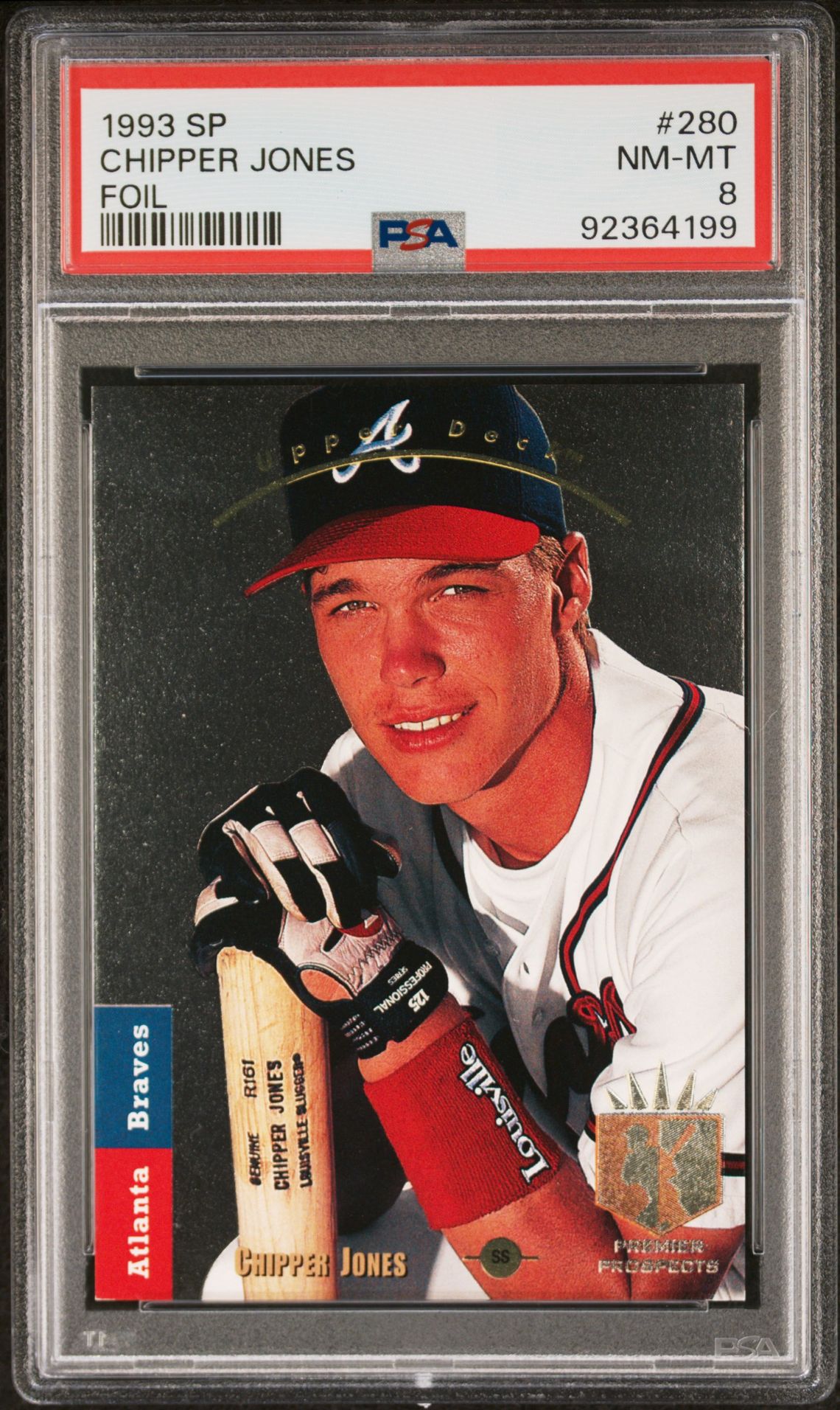 1993 Upper Deck SP FOIL #280 Chipper Jones front