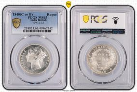 1840(C or B) Rupee SW-3.33 MS63