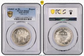 1840(C or B) Rupee SW-3.33 MS63