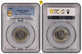 2007 € 1 Gad-193 w/o Mintmark MS66