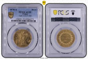 1878-A 50 Fr Gad-1113 F-549 AU55