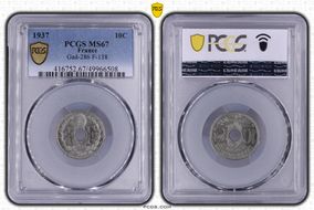 1937 10C Gad-286 F-138 MS67
