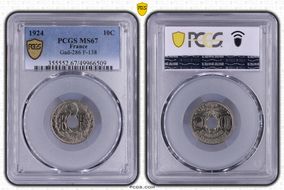 1924 10C Gad-286 F-138 MS67