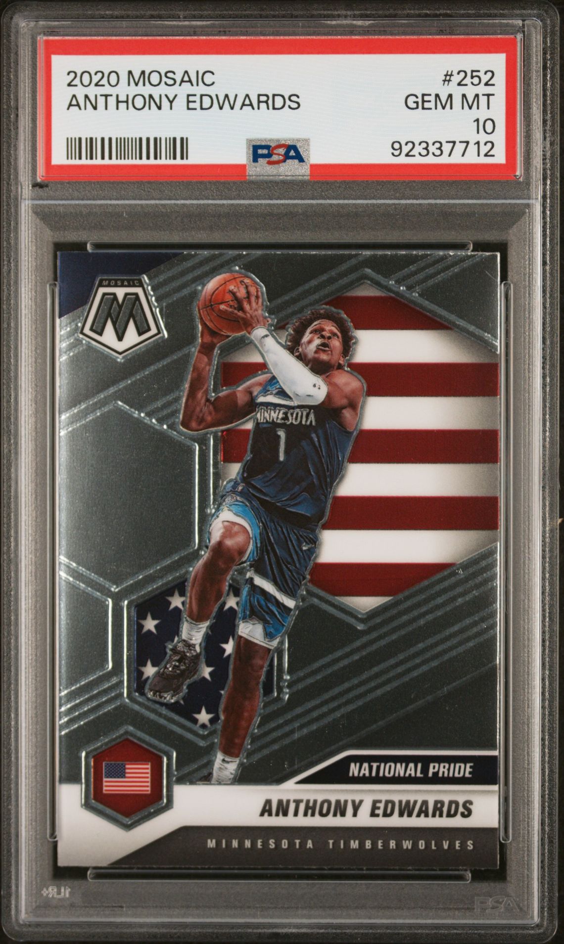 2020 Panini PANINI MOSAIC #252 Anthony Edwards front