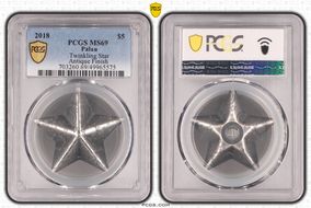 2018 $5 Twinkling Star Antiqued SP69