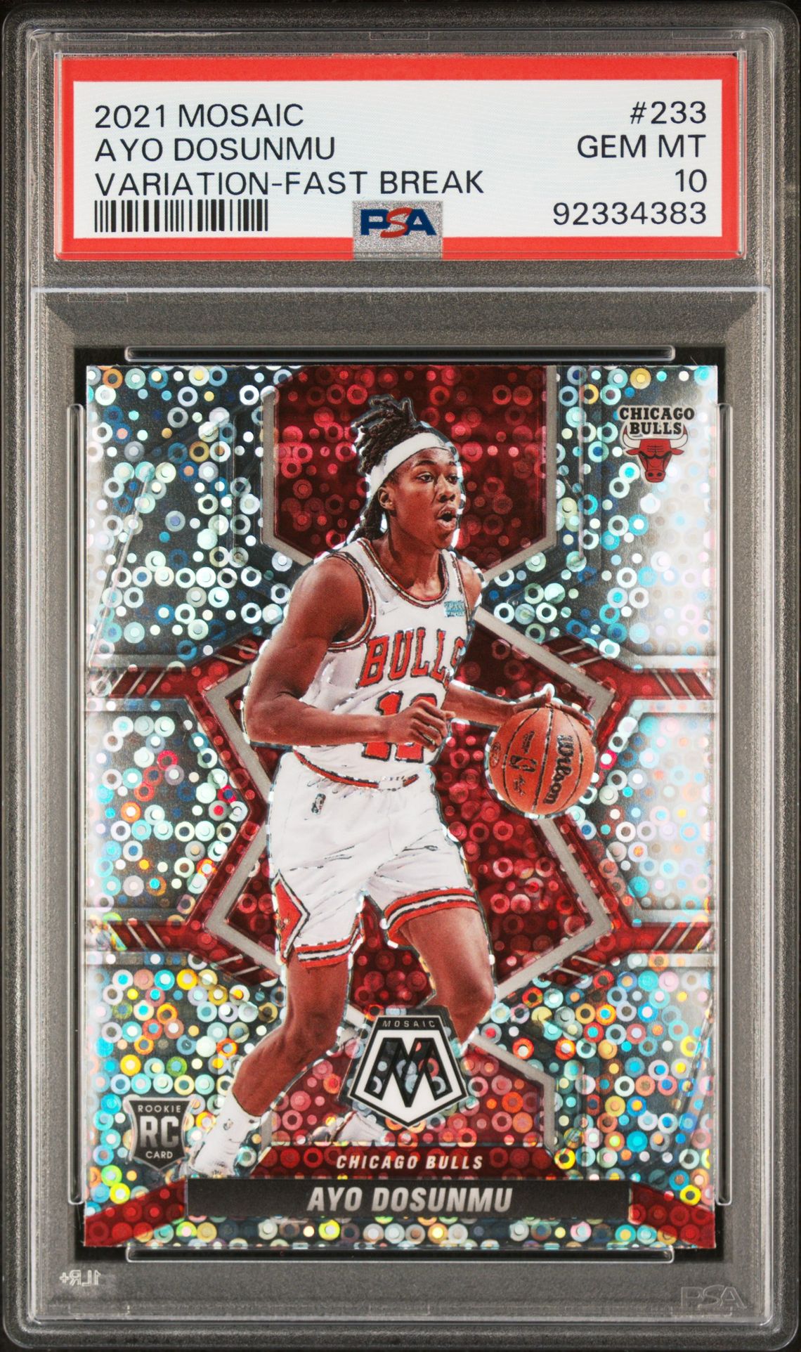 2021 Panini PANINI MOSAIC VARIATION-FAST BREAK #233 Ayo Dosunmu front