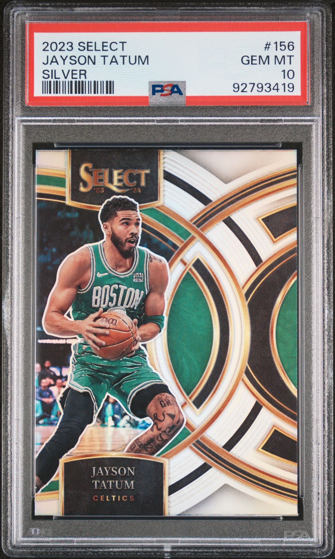 2023 Panini PANINI SELECT SILVER PRIZM #156 Jayson Tatum front