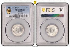 AH1376-1957 5 Pst KM-382 MS66