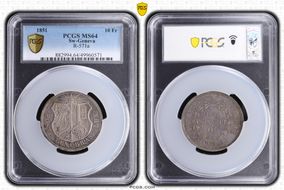 1851 10 Fr R-571a MS64