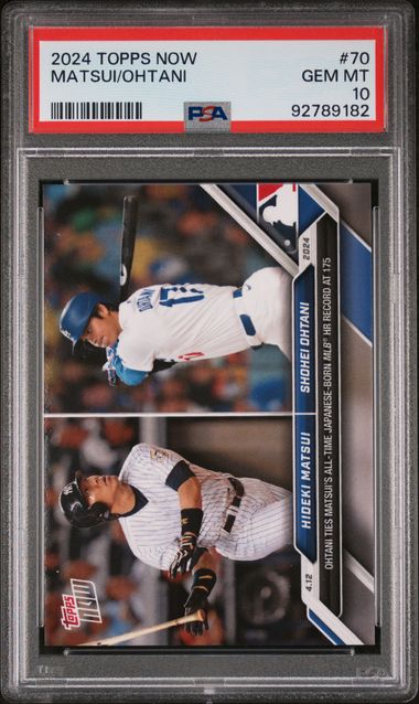 2024 Topps Now Matsui/Ohtani #70 Gem Mt 10 front