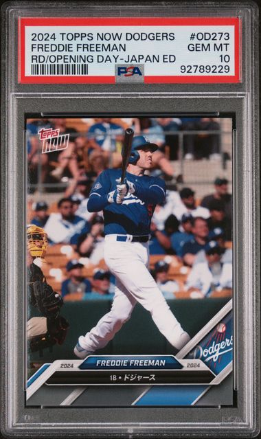 2024 Topps Now Los Angeles Dodgers Road To Opening Day Japan Edition Freddie Freeman #Od273 Gem Mt 10 front