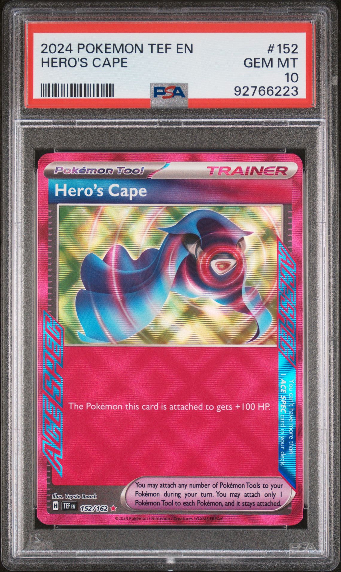 2024 Pokemon POKEMON TEF EN-TEMPORAL FORCES #152 Hero's Cape front