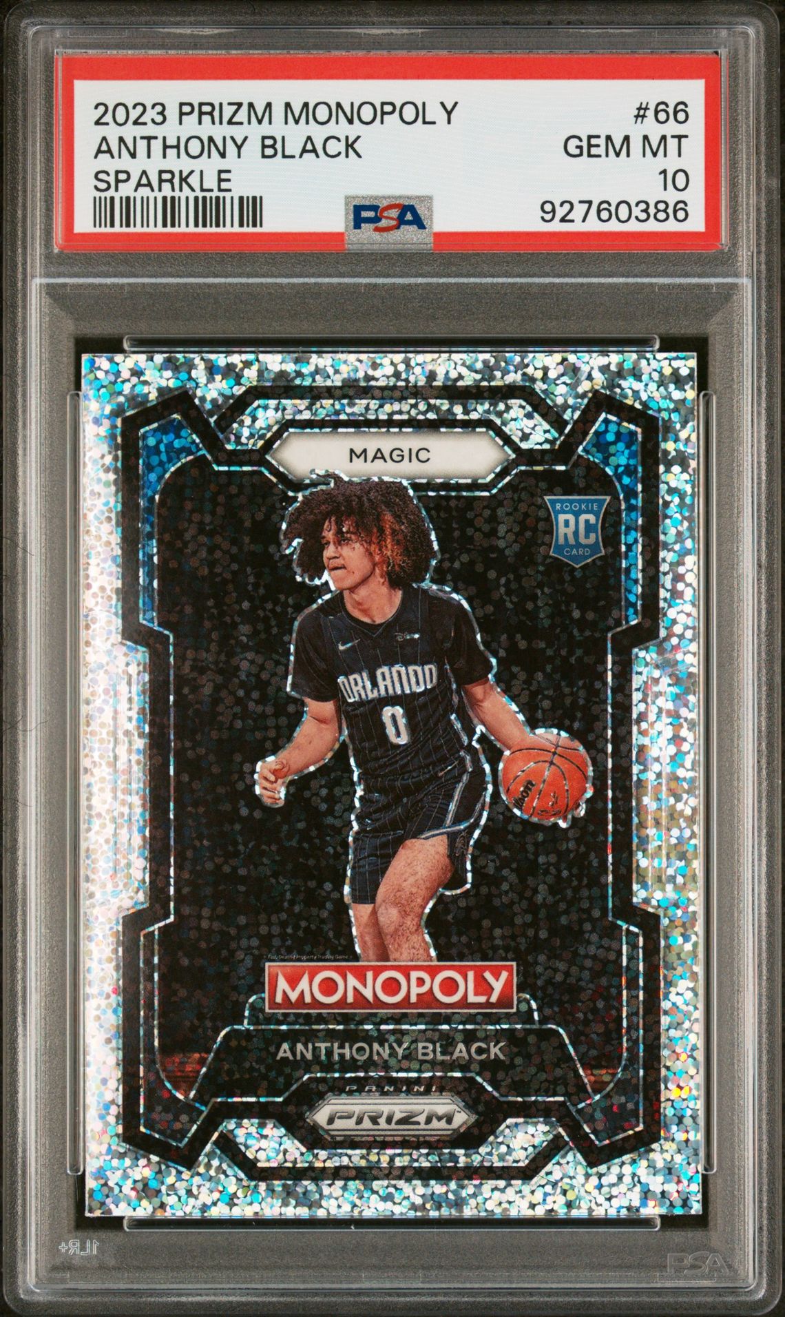2023 Panini PANINI PRIZM MONOPOLY SPARKLE #66 Anthony Black front