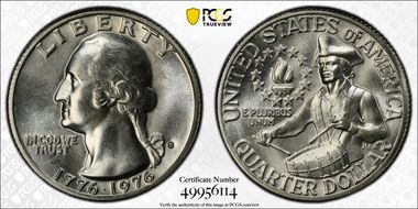 1976-S 25C Silver MS68