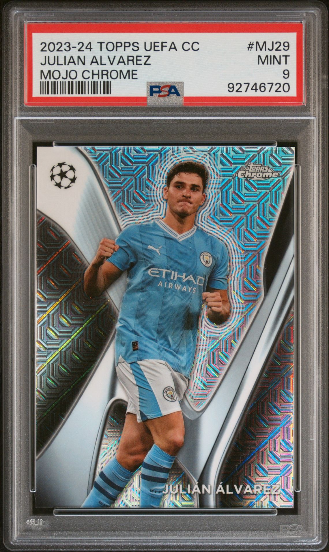 2023-24 Topps TOPPS UEFA CLUB COMPETITIONS MOJO CHROME #MJ29 Julian Alvarez front