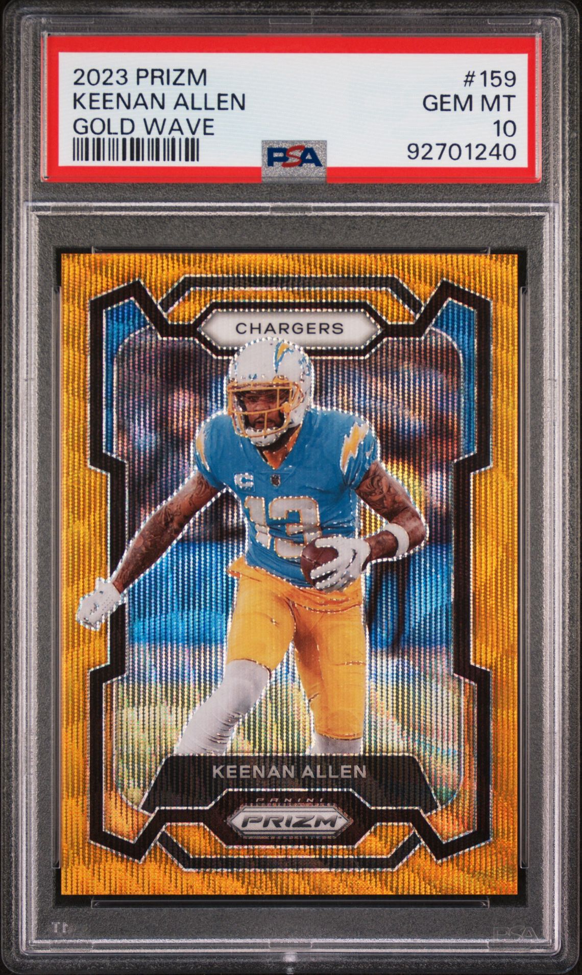2023 Panini PANINI PRIZM GOLD WAVE #159 Keenan Allen front