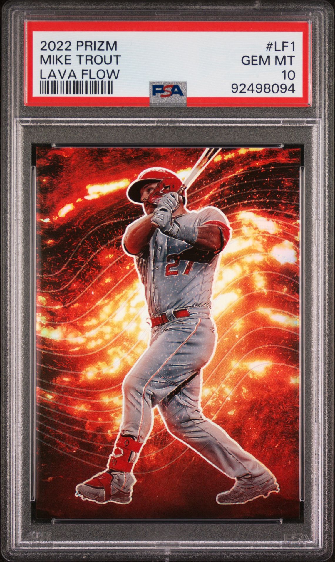 2022 Panini PANINI PRIZM LAVA FLOW #LF1 Mike Trout front