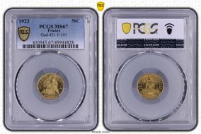 1923 50C Gad-421 F-191 MS67