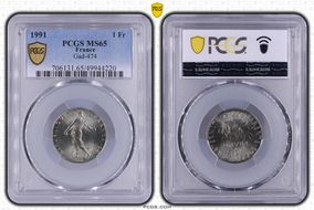 1991 1 Fr Gad-474 MS65