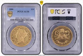 1880 $20 AU58