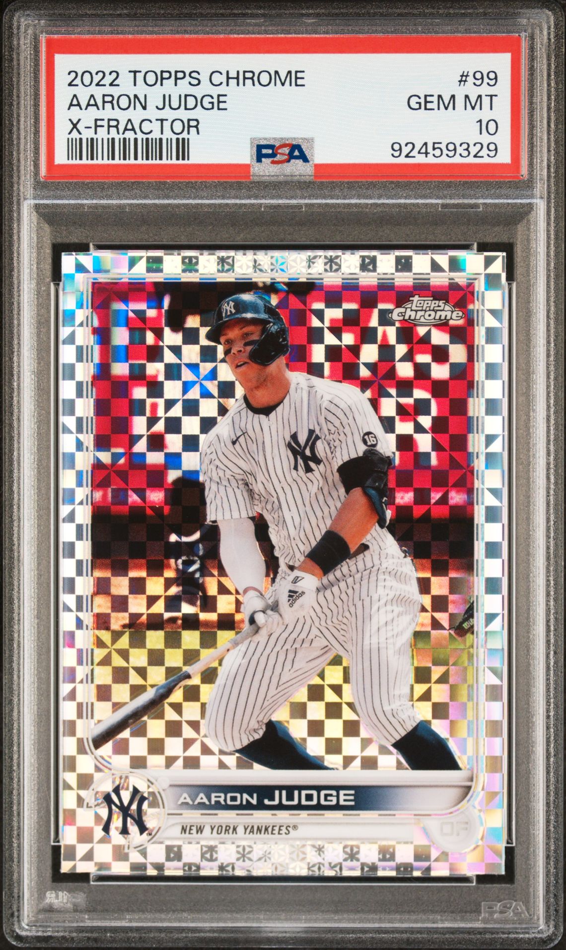 2022 Topps TOPPS CHROME X-FRACTOR #99 Aaron Judge front
