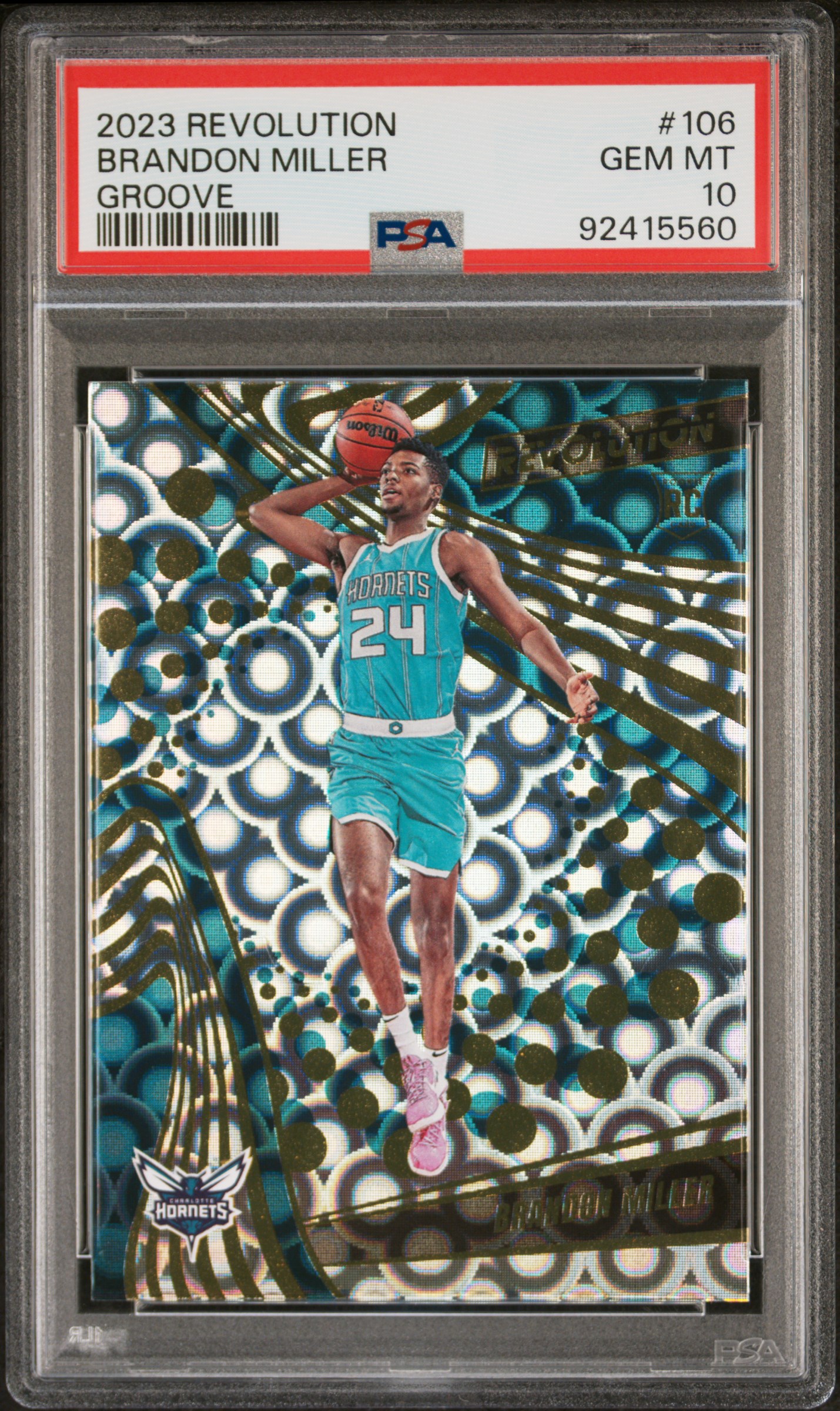 2023 Panini Revolution Brandon Miller #106 (Groove) Gem Mt 10 front