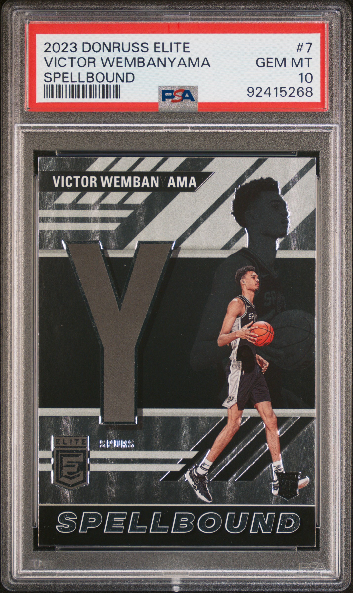 2023 Panini Donruss Elite Spellbound Victor Wembanyama #7 Gem Mt 10 front