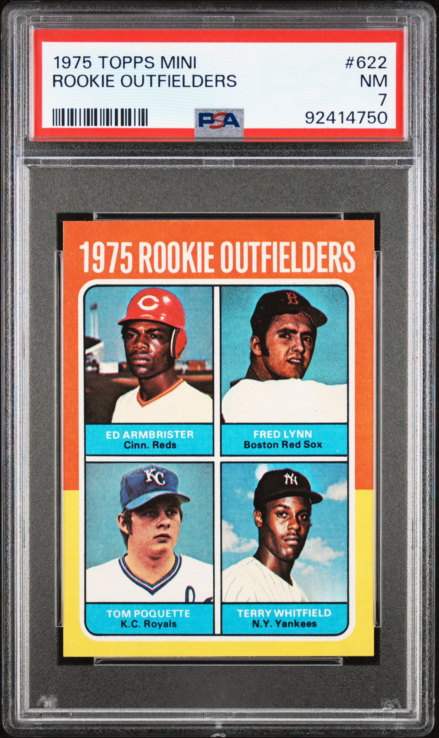 1975 Topps Mini Rookie Outfielders #622 Nm 7 front