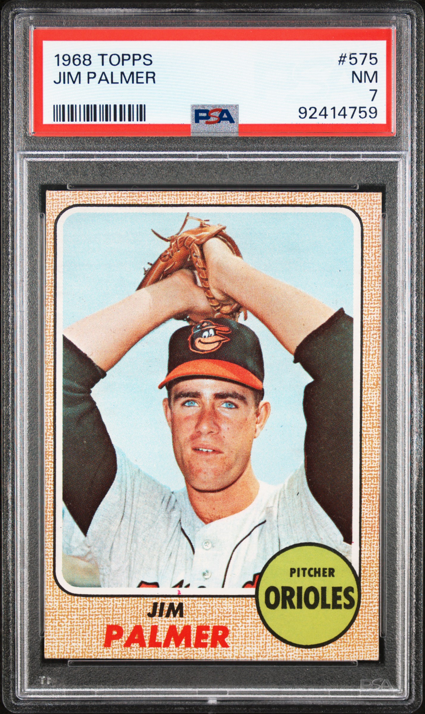 1968 Topps Jim Palmer #575 Nm 7 front