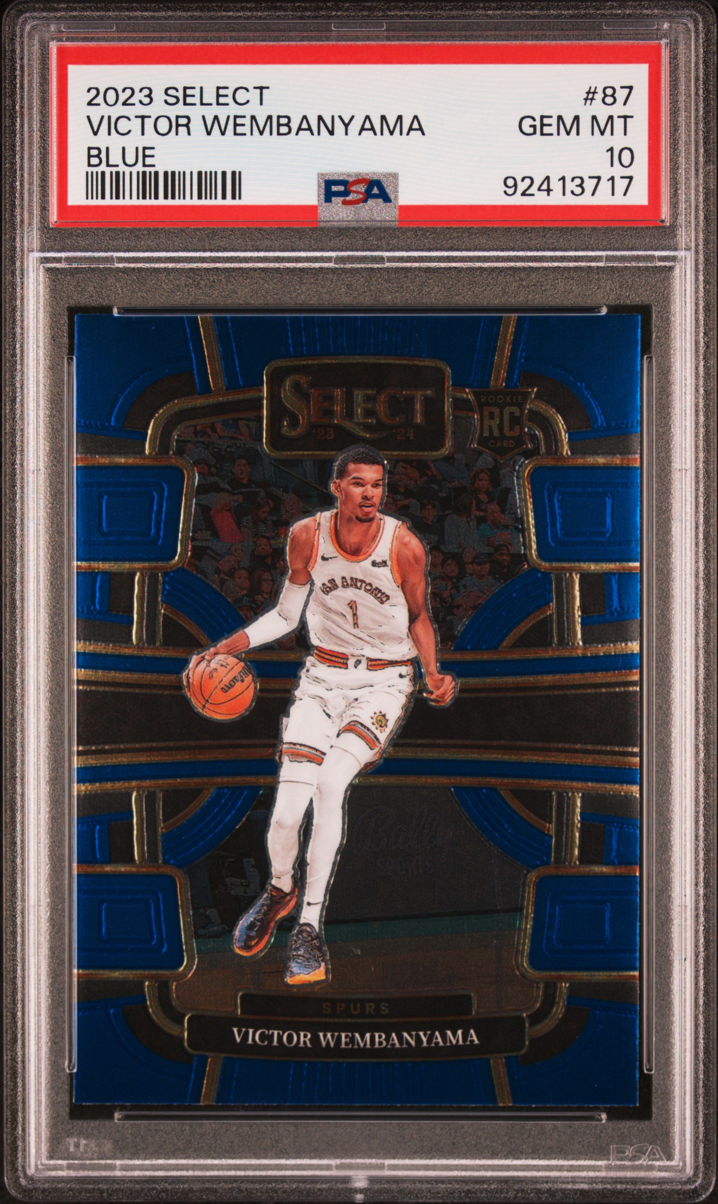 2023 Panini Select Victor Wembanyama #87 (Blue) Gem Mt 10 front
