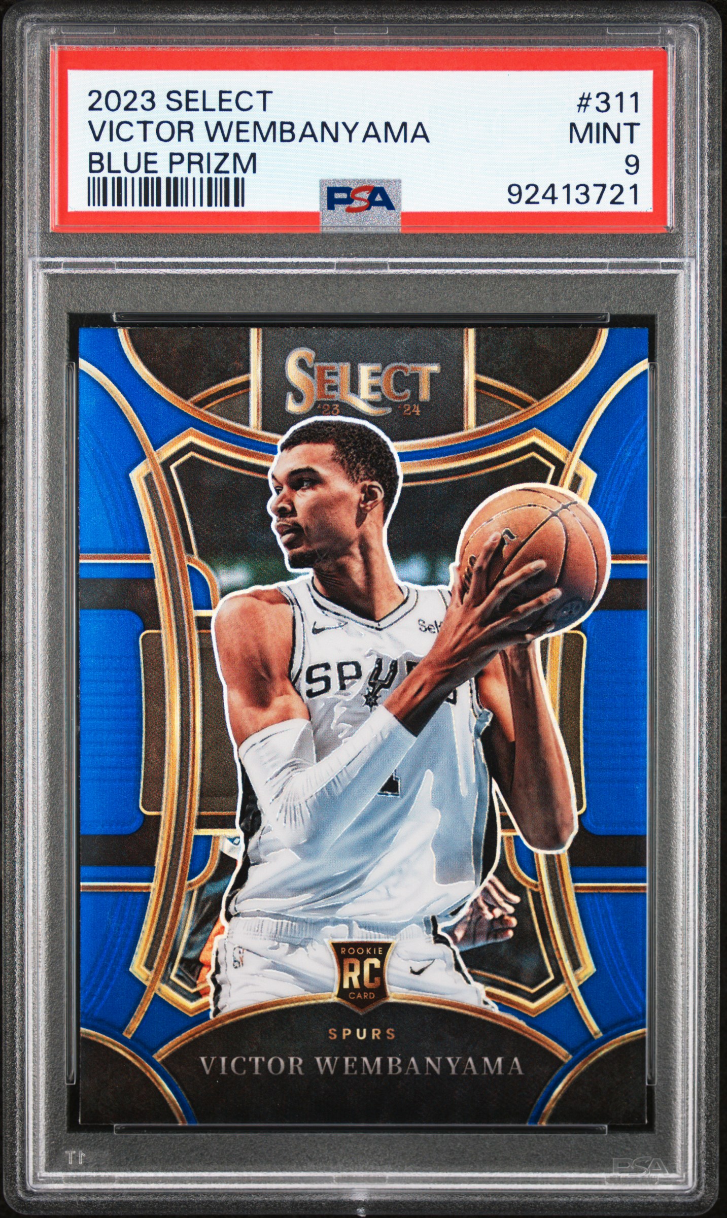 2023 Panini Select Victor Wembanyama #311 (Blue Prizm) Mint 9 front