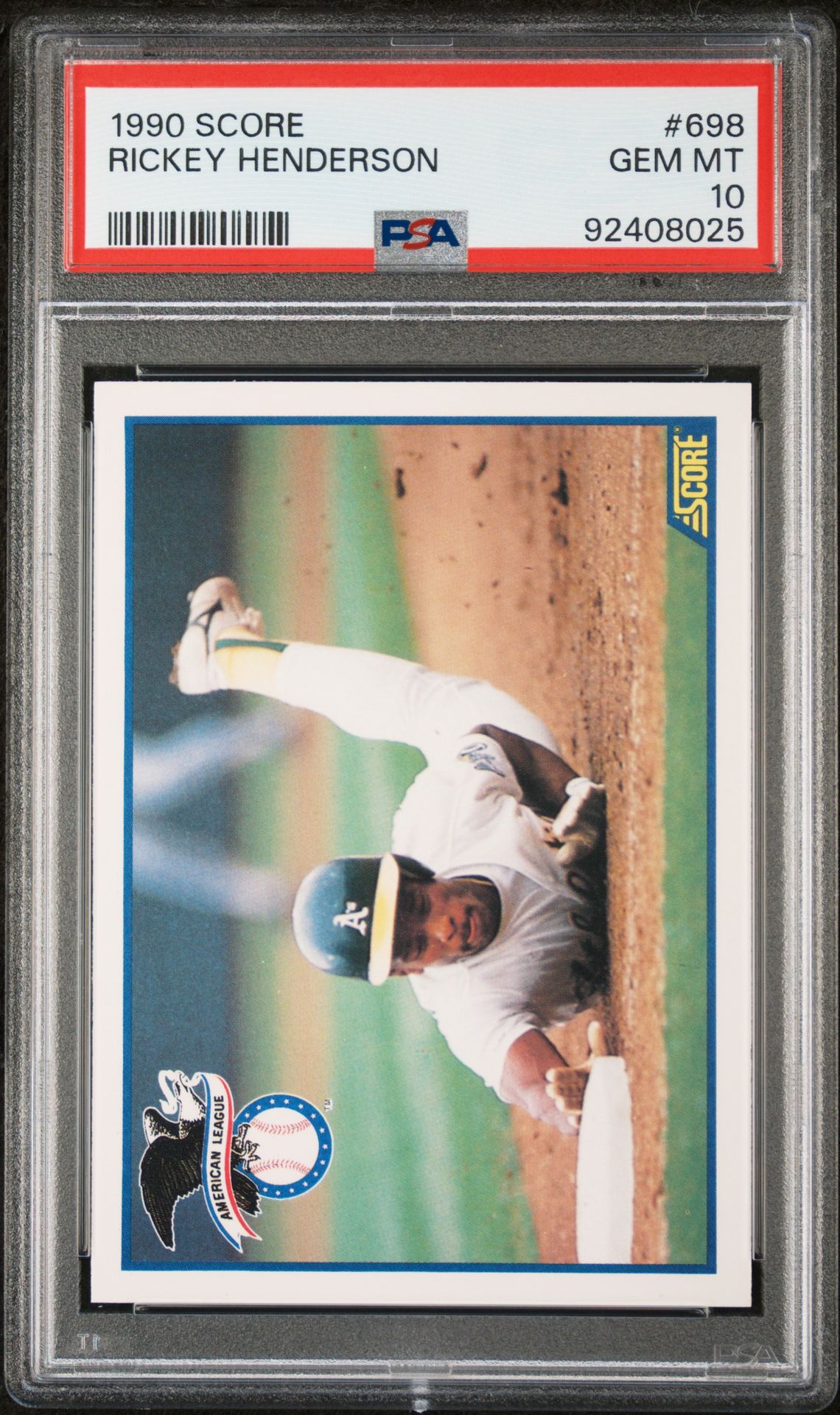1990 Score SCORE #698 Rickey Henderson front