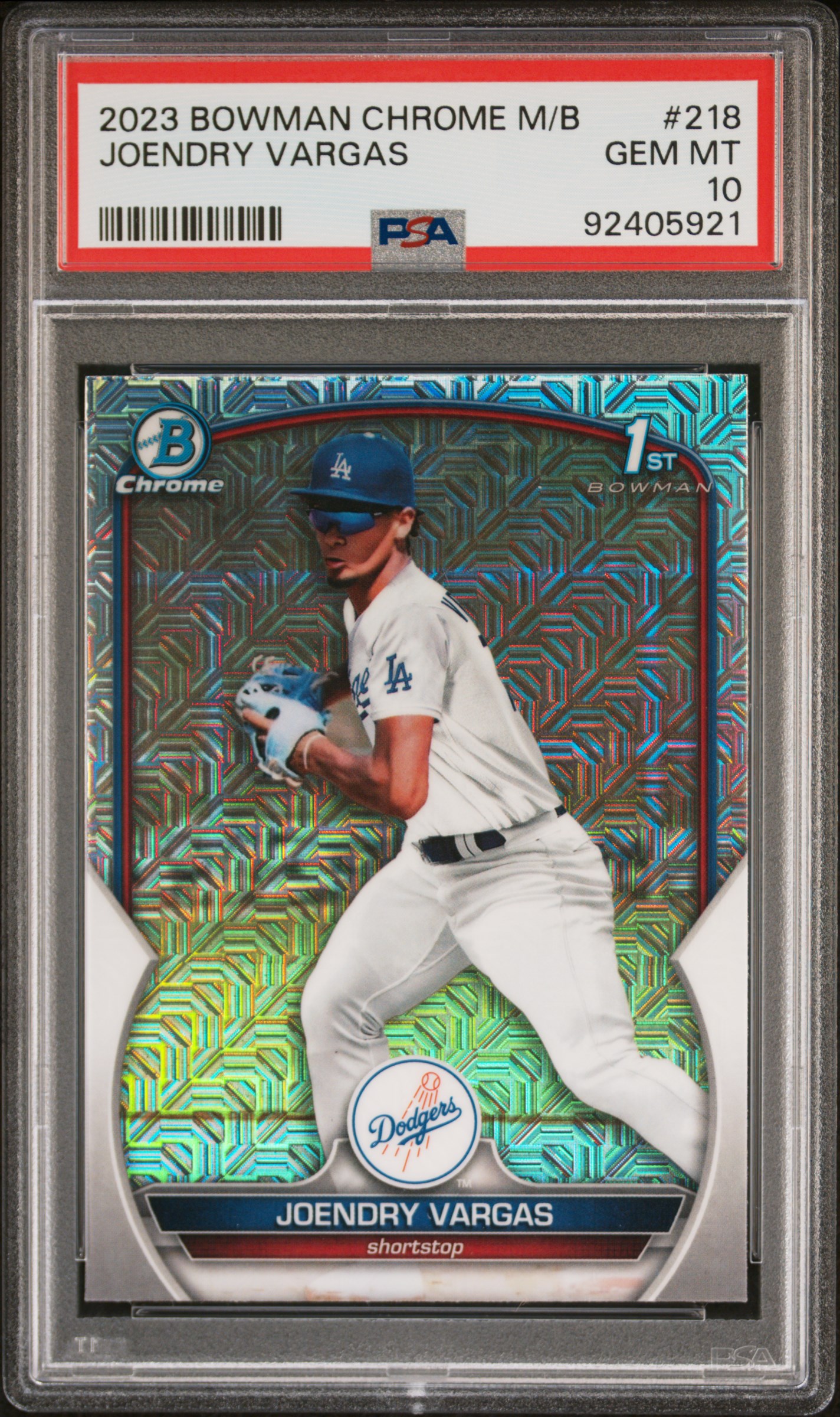 2023 Bowman Mega Box Chrome Joendry Vargas #218 Gem Mt 10 front