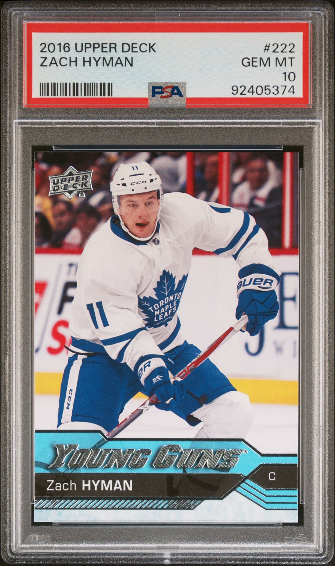 2016 Upper Deck Zach Hyman #222 Gem Mt 10 front