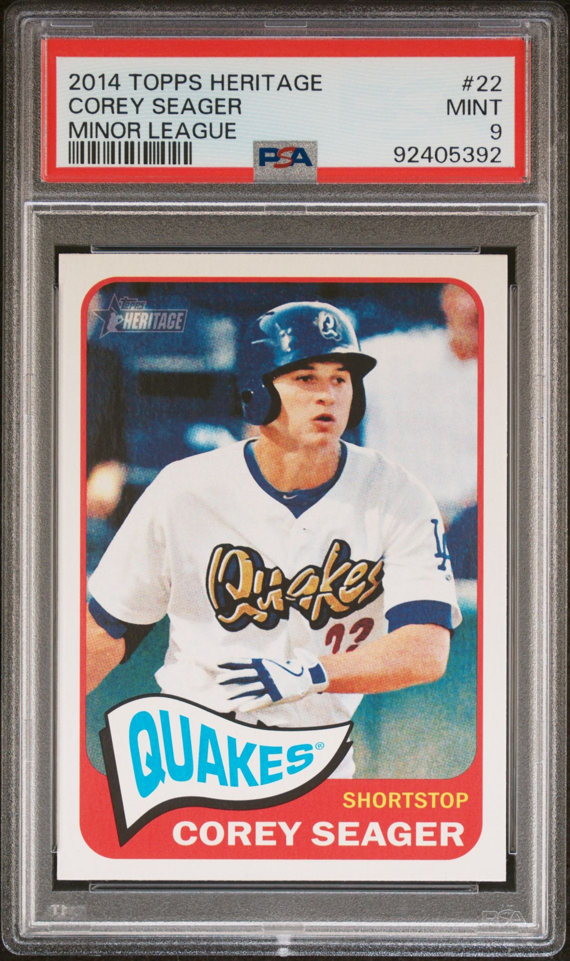 2014 Topps Heritage Minor League Corey Seager #22 (Minor League) Mint 9 front