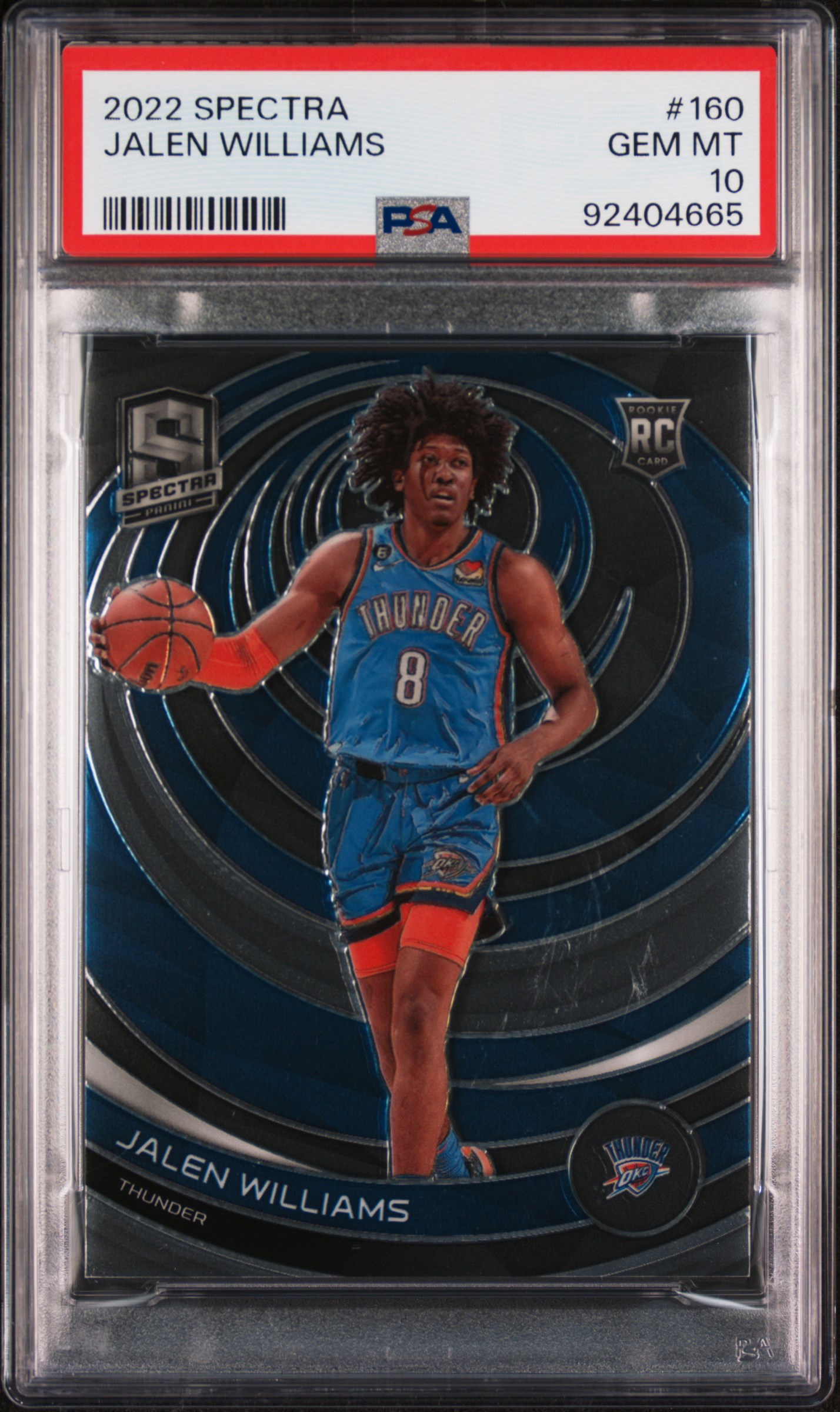2022 Panini Spectra Jalen Williams #160 Gem Mt 10 front