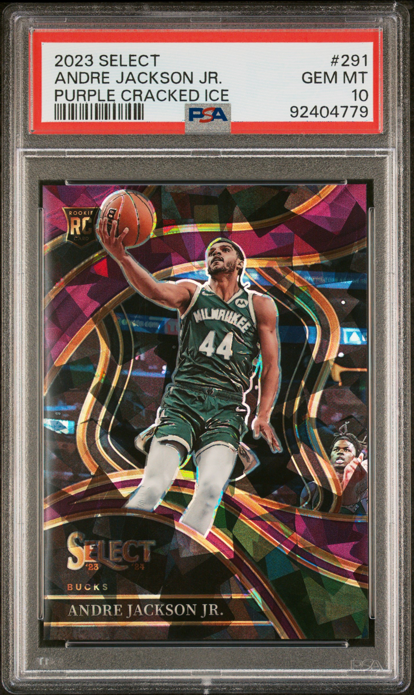 2023 Panini Select Andre Jackson Jr. #291 (Purple Cracked Ice) Gem Mt 10 front