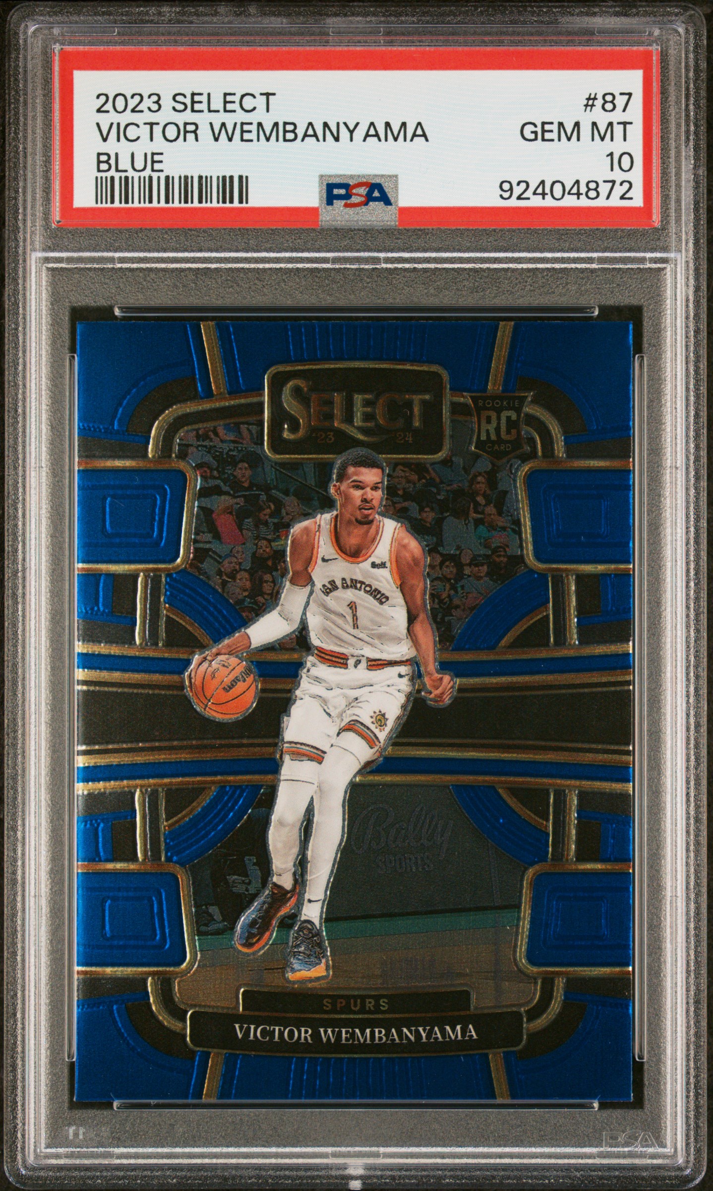 2023 Panini Select Victor Wembanyama #87 (Blue) Gem Mt 10 front