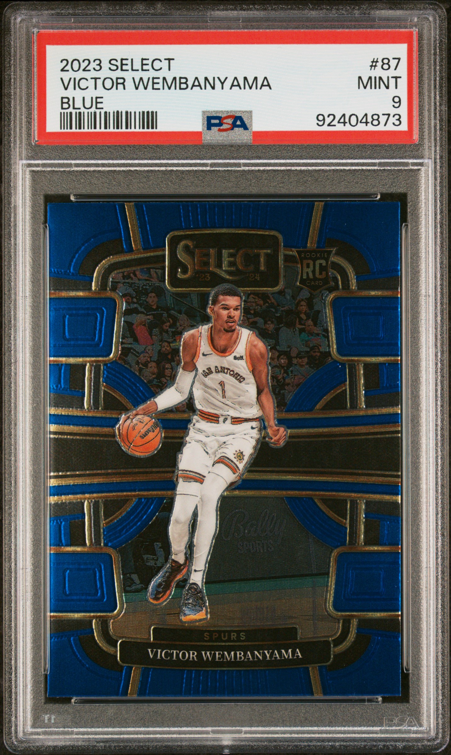 2023 Panini Select Victor Wembanyama #87 (Blue) Mint 9 front