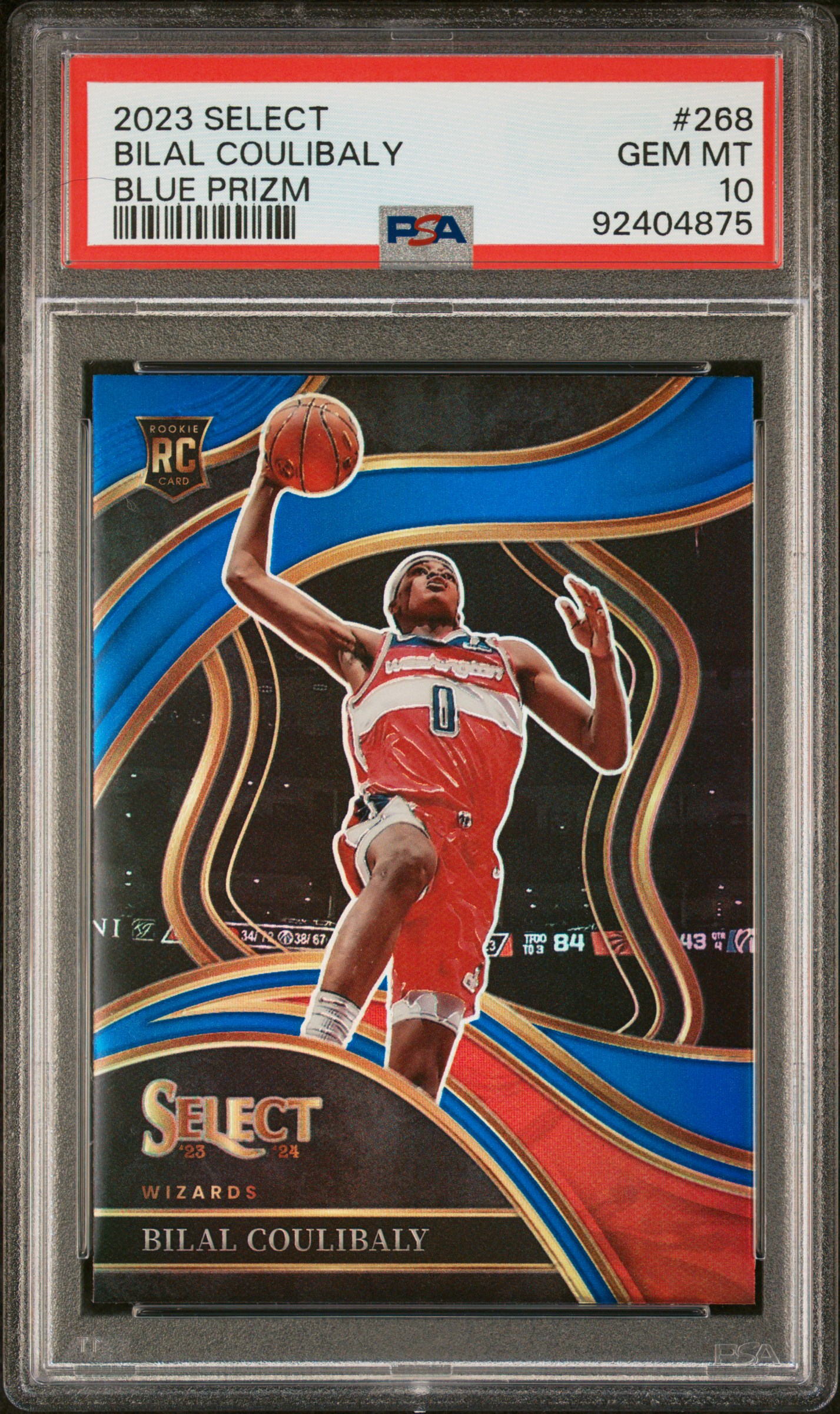 2023 Panini Select Bilal Coulibaly #268 (Blue Prizm) Gem Mt 10 front