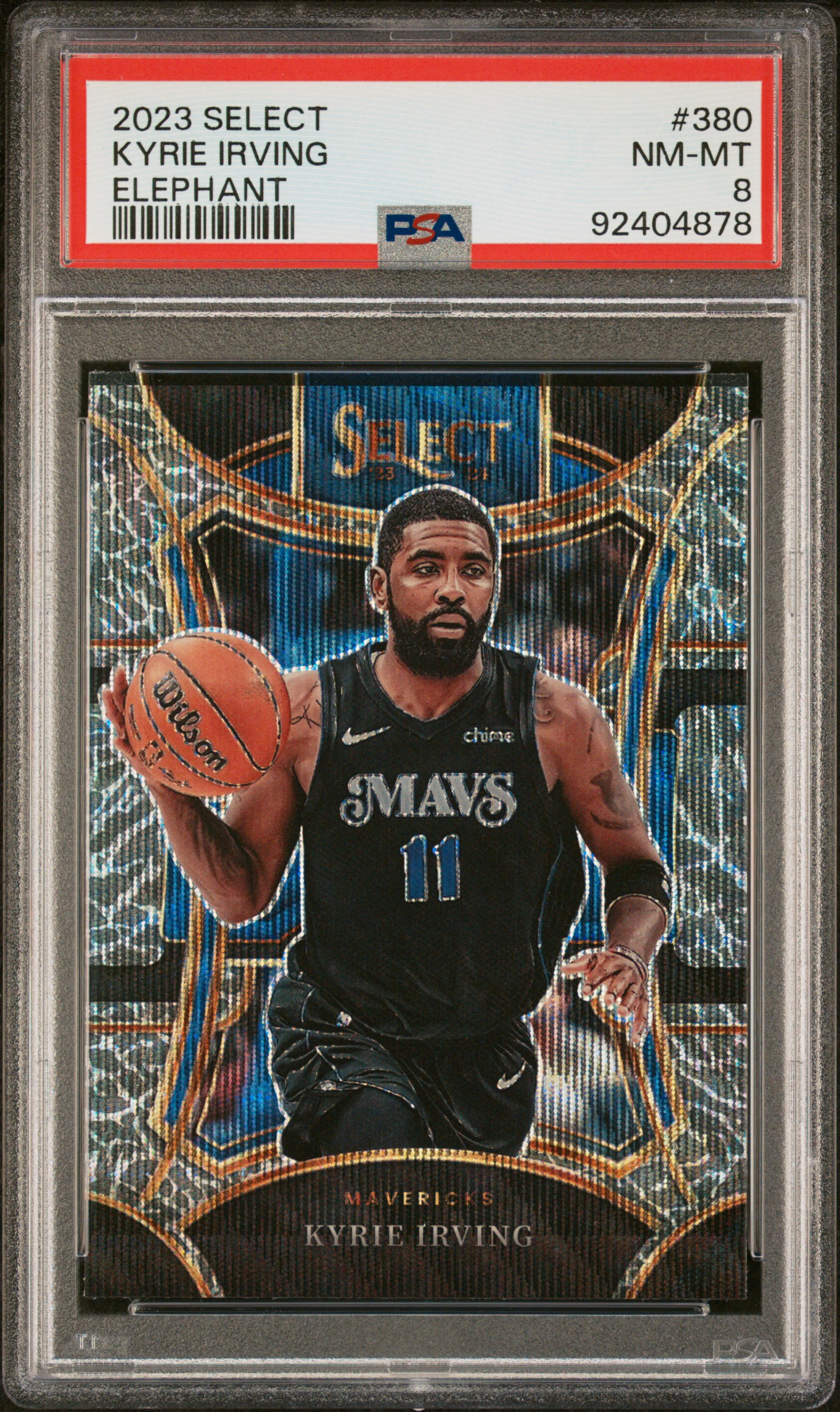 2023 Panini Select Kyrie Irving #380 (Elephant Prizm) Nm-Mt 8 front