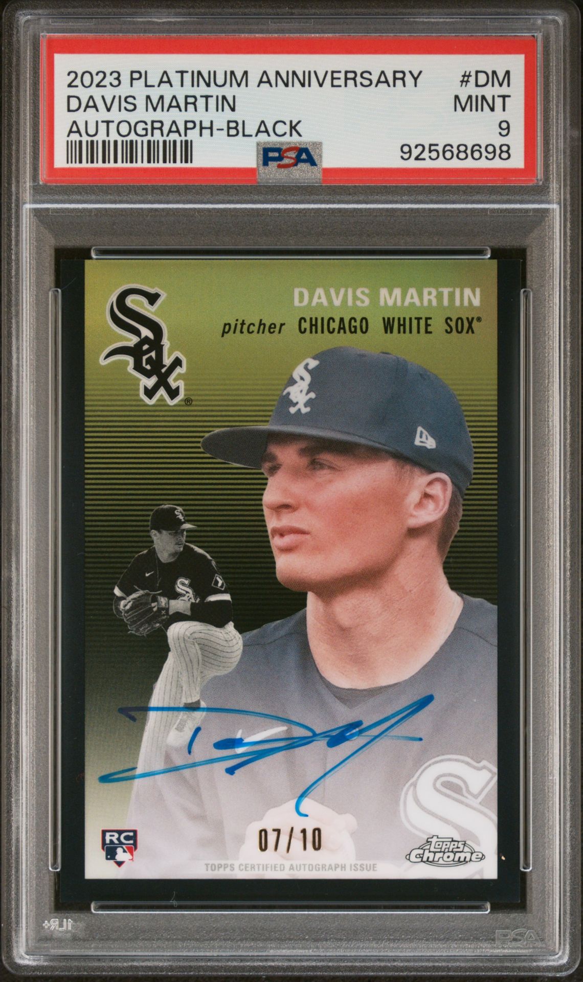 2023 Topps TOPPS CHROME PLATINUM ANNIVERSARY AUTOGRAPHS Black Refractor #DM Davis Martin front