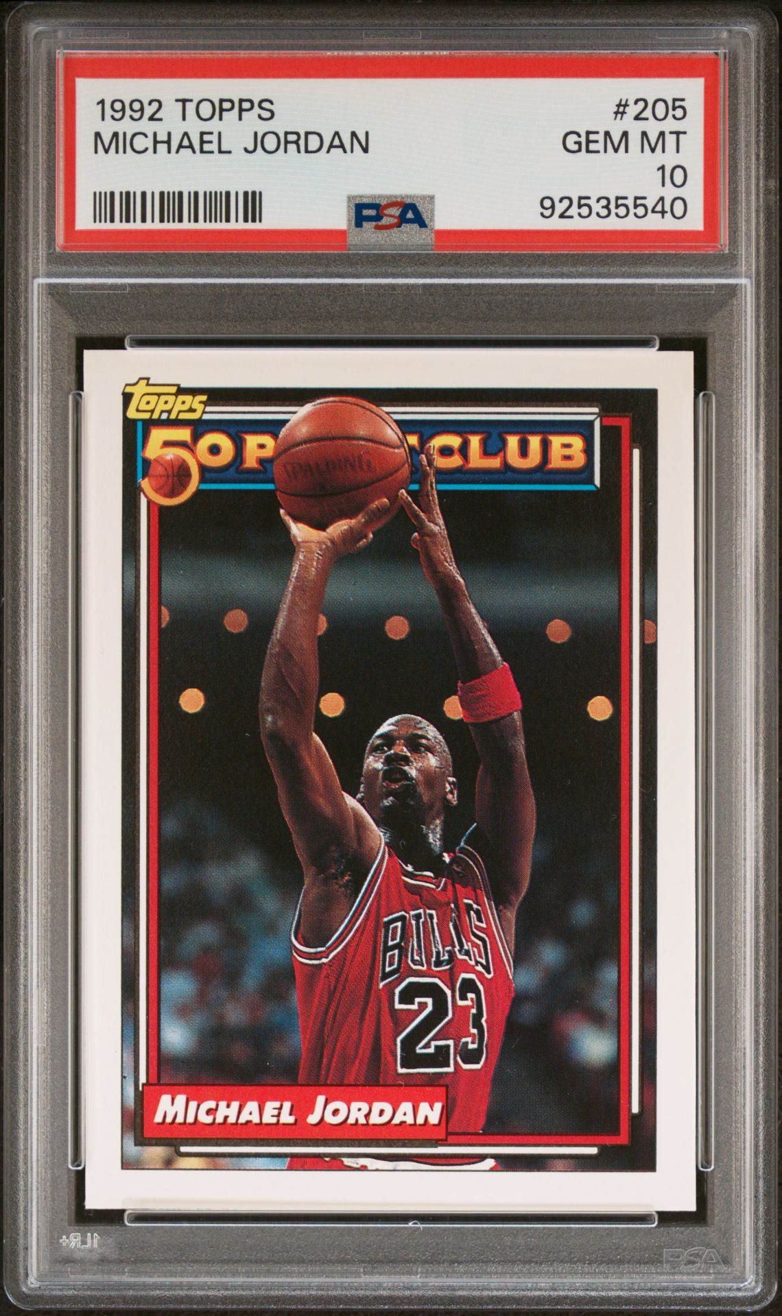 1992 Topps Michael Jordan #205 Gem Mt 10 front