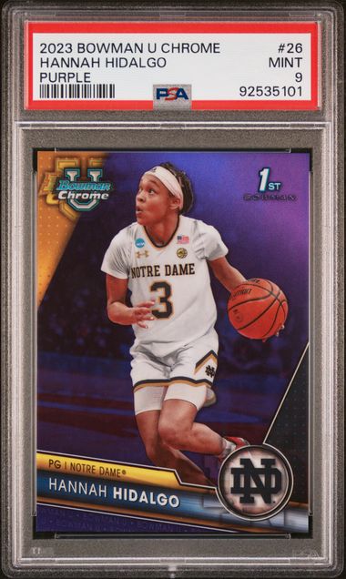 2023 Bowman Purple Refractor #26 U Hannah Hidalgo front