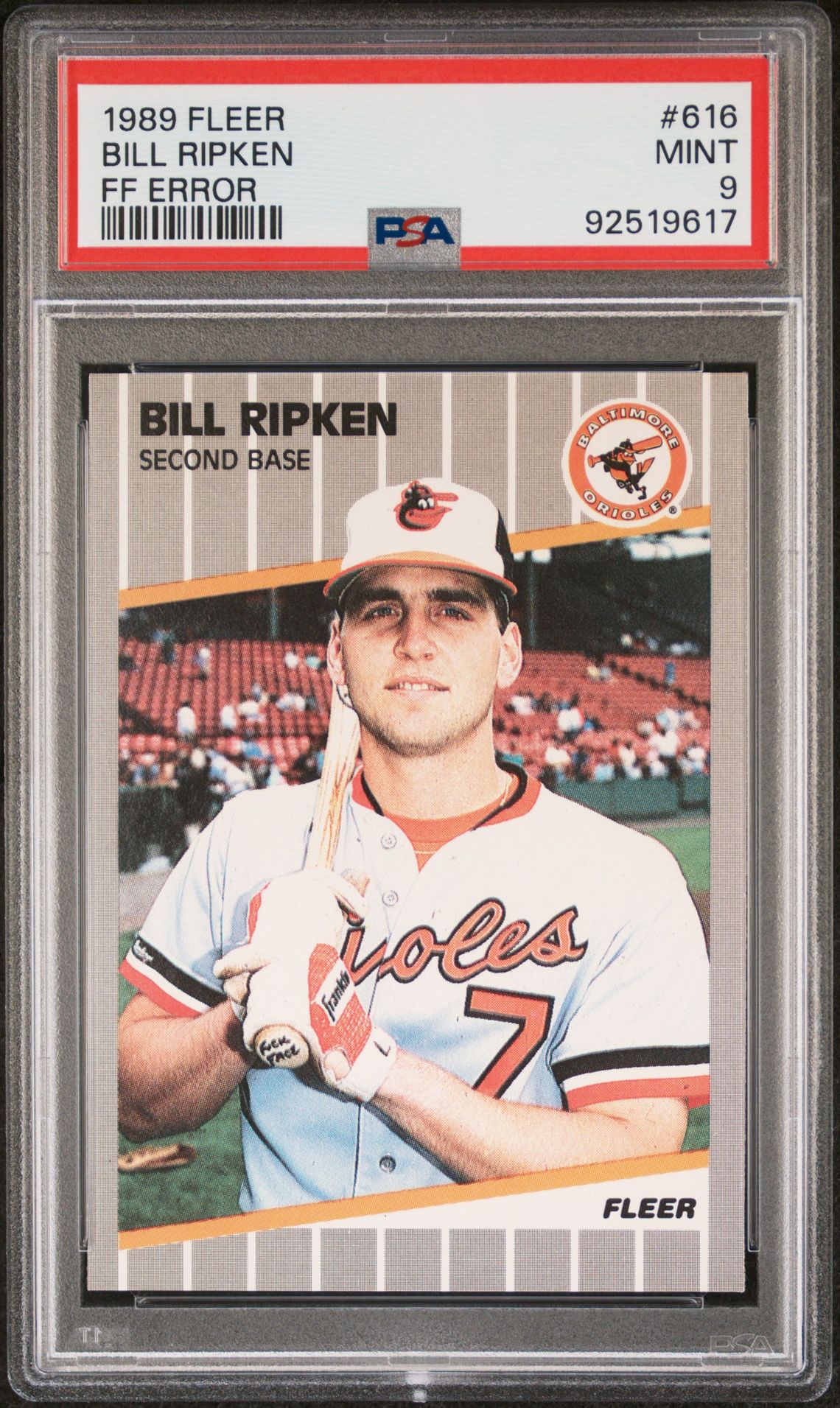 1989 Fleer FLEER FF ERROR #616 Bill Ripken front