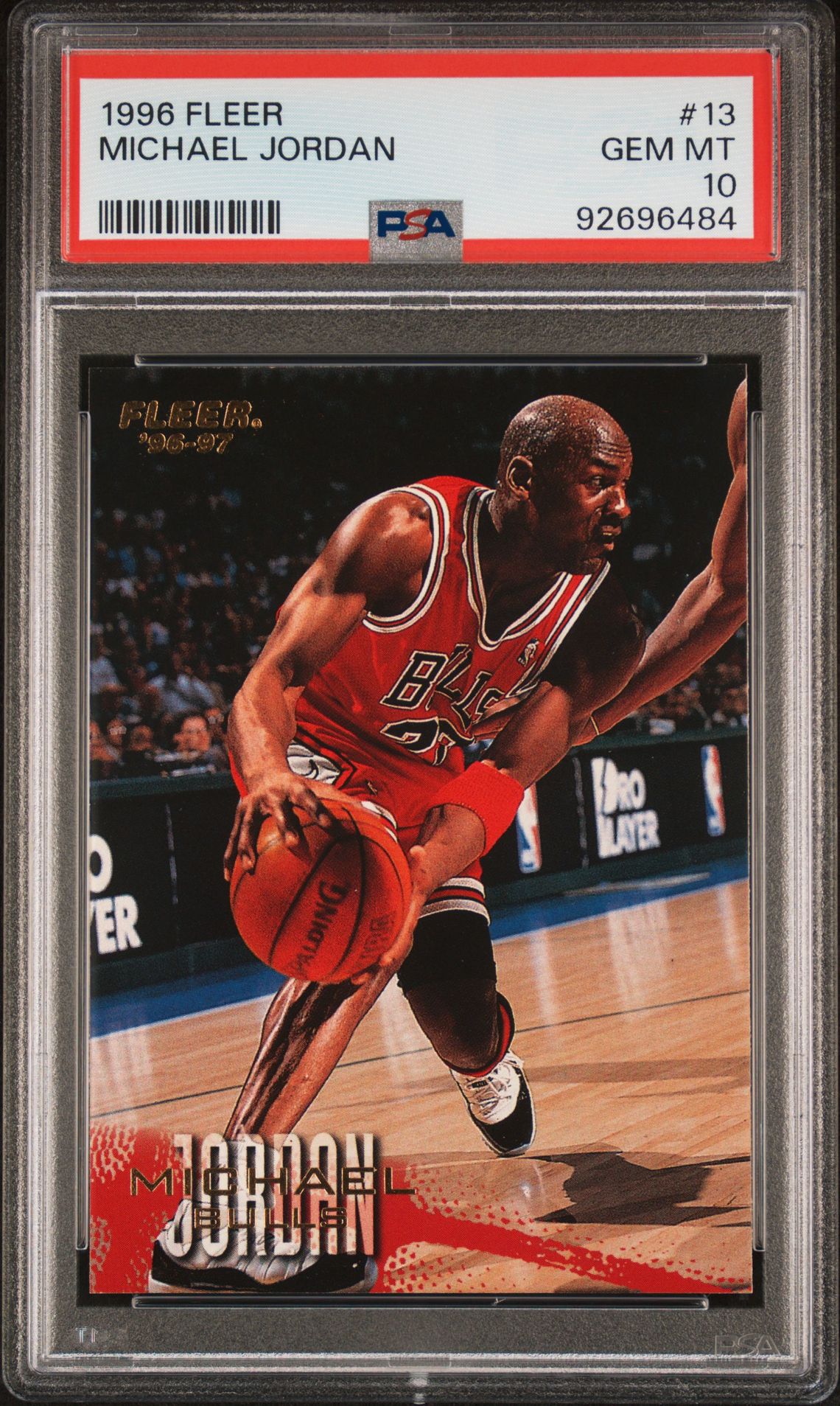 1996 Fleer Michael Jordan #13 Gem Mt 10 front