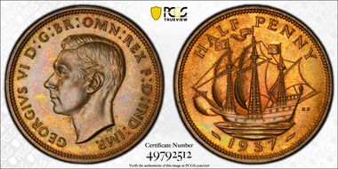 1937 1/2D S-4115 PR65RB