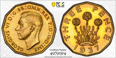 1937 3D S-4112 Nickel-Brass PR65