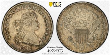 1798 $1 BB-113 AU53