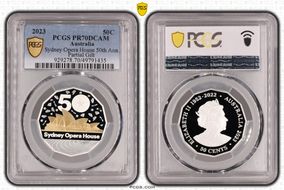 2023 50C Sydney Opera House 50th Ann. Partial Gilt PR70DCAM